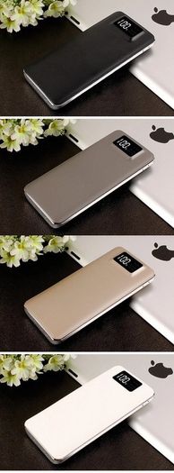 30000mah Portable Power Bank Dual USB LCD LED External Battery Charger For all Phone