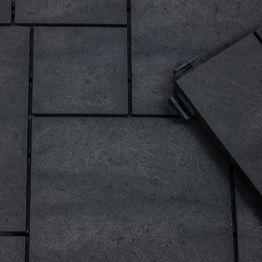 10 Pack Garden Composite Interlocking Decking Tiles Recycled Material 30 x 30cm