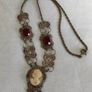 Vintage filigree Cameo shell pendant necklace Image 6