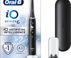 Oral-B iO6 Electric Toothbrush with Revolutionary iO Technology, Gifts For Women / Men, 1 Toothbrush Head, 5 Modes with Teeth Whitening, UK 2 Pin Plug, Black Lava (FREE POSTAGE)