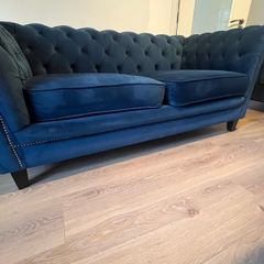 Velour 2 seater sofa