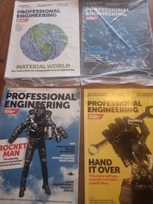 Four editions of Professional Engineering magazine.