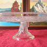 Vintage Cut Glass Art Deco Footed Cake Stand Image 4