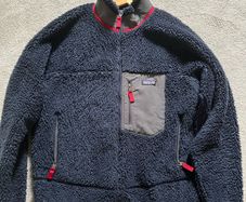 Patagonia Classic Retro-X Fleece Jacket in New Navy w/Wax Red