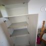White wooden wardrobe with shelves Image 4