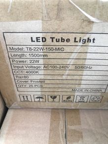 25x Led light tube T8 150cm 22W MIC