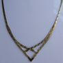 Vintage Solid 9ct Gold 375 Flat Herringbone Style Wishbone Necklet 2,08g Image 3