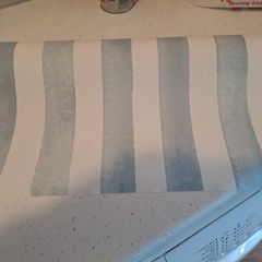 Wallpaper B&Q Blue White Stripe Brand New