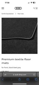 Audi Q4 original floor mats for front and back