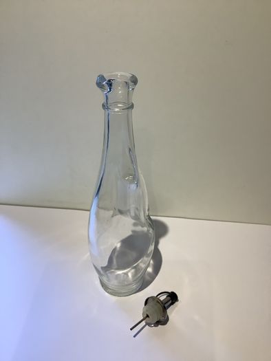 Curved Glass Bottle with Handle / Decanter