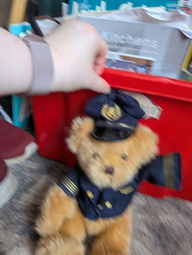 Pilot teddy bear in uniform