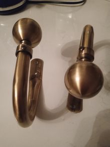 Brass Curtain Holder Back