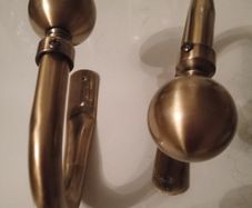 Brass Curtain Holder Back
