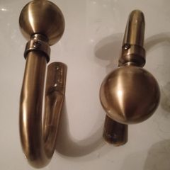 Brass Curtain Holder Back