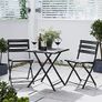 Folding Table and Chairs Set with Durable HDPE Surface & Metal Frame Image 4