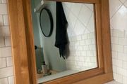 Square Wooden Mirror