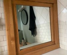 Square Wooden Mirror