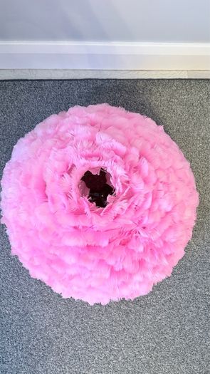 Pink feather ceiling light 60 cm
