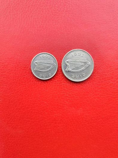 1993 Irish 5p and 10p