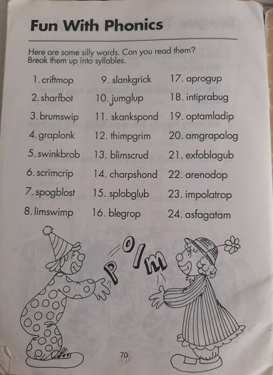 old school book Phonic spelling Folens 1990