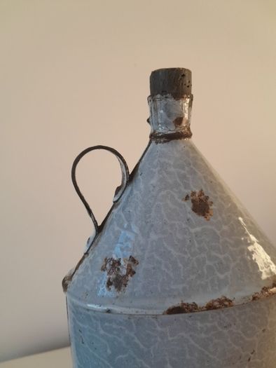 Antique Enamelware Graniteware Flask