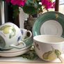 Set of 3 Wedgwood "Sarah's Garden" Pattern Cups and Saucers in Perfect Condition Fruit Bees Butterflies Image 2