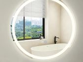 Bathroom mirror LED round anti fog