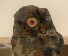 Original German Cold War Bundeswehr Flecktarn field cap size 57. Militaria