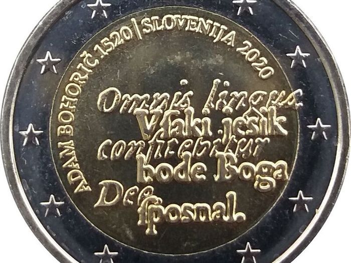 Slovenia 2 Euro Commemorative Coin 2020 - Adam Bohoric. Uncirculated.