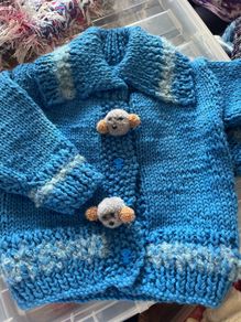 Boys Cardigan handknitted New