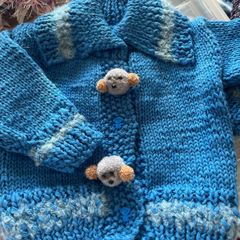 Boys Cardigan handknitted New