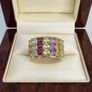 Silver Multi-Gemstone Statement Ring Harry Ivens Image 2