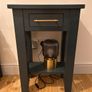 Solid Wood Grey Hall Console Table with Drawer Image 4