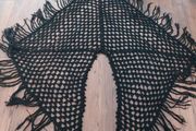 Hand kneated- black scarf