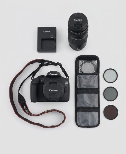 Canon EOS 1300D (Rebel T6) DSLR Kit - 2 Lenses (18-55mm + 75-300mm), Filters & Bag