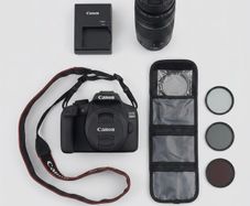 Canon EOS 1300D (Rebel T6) DSLR Kit - 2 Lenses (18-55mm + 75-300mm), Filters & Bag