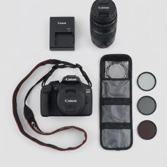 Canon EOS 1300D (Rebel T6) DSLR Kit - 2 Lenses (18-55mm + 75-300mm), Filters & Bag