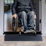 1.6" Rise Cuttable Threshold Ramp for Sweeping Robot, 35.4" Wide Natural Rubber Wheelchair Ramp Image 6