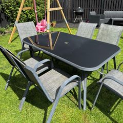 6 Seater garden table and chairs