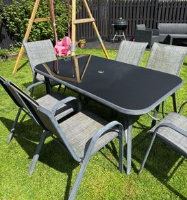 6 Seater garden table and chairs