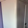 White double door high wardrobe with bottom drawer and shelf Image 7