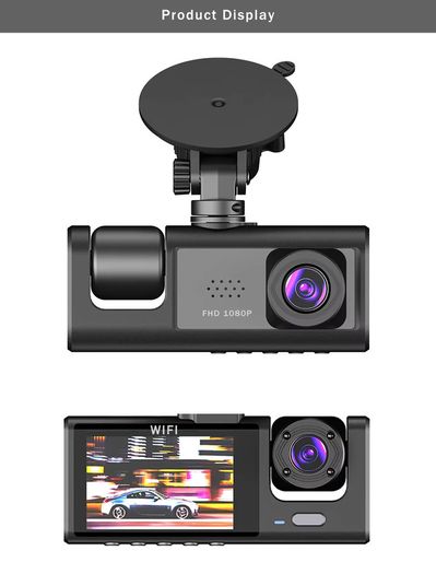 1080P 2 Lens Dash Cam Car DVR Interior Vehicle Camera Mini Recorder Video Registrator Dashcam Three Way Camcord