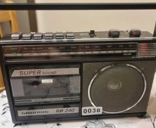 From 1985 Grundig RR240A Radio Cassette-Recorder, working good.