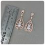 Vintage Style Crystal Dangle Rose Gold Earrings Image 2