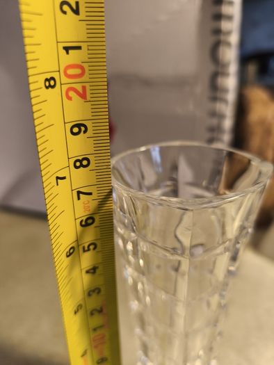 Lead Crystal Bud Vase from Cristal de arques in geometric pattern