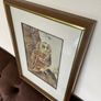 Vintage Original Owl Watercolour Professionally Framed 1970s Image 9