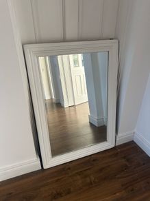 Mirror large white (painted)
