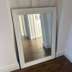 Mirror large white (painted)