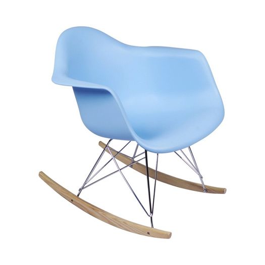Charles Eames Style Baby Blue Retro Rocking Chair