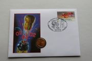 02 . 02 . 02 Lucky cent Penny coin cover - February 2nd 2002
